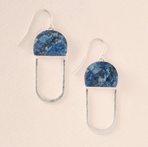 Modern Stone Chandelier Earrings