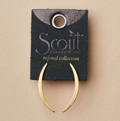 Refined Earring Collection - Gibbous Slice Stud