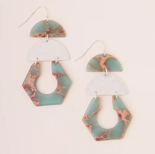 Stone Cutout Earrings