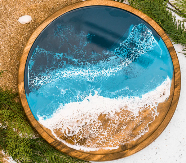 Acacia & Resin Lazy Susan 16"