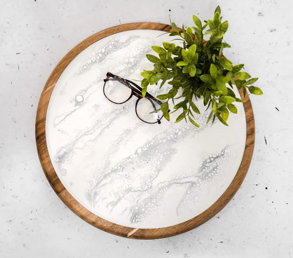 Acacia & Resin Lazy Susan 16"
