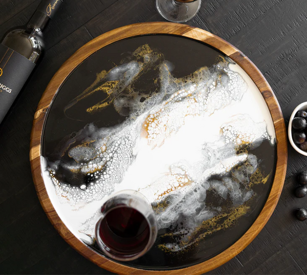 Acacia & Resin Lazy Susan 16"
