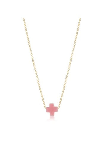 16" Necklace Gold Signature Cross