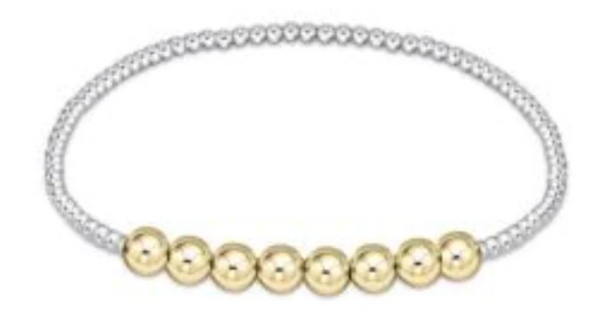 Classic Mixed Metal Pattern Bracelets