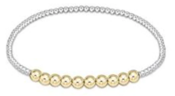 Classic Mixed Metal Pattern Bracelets