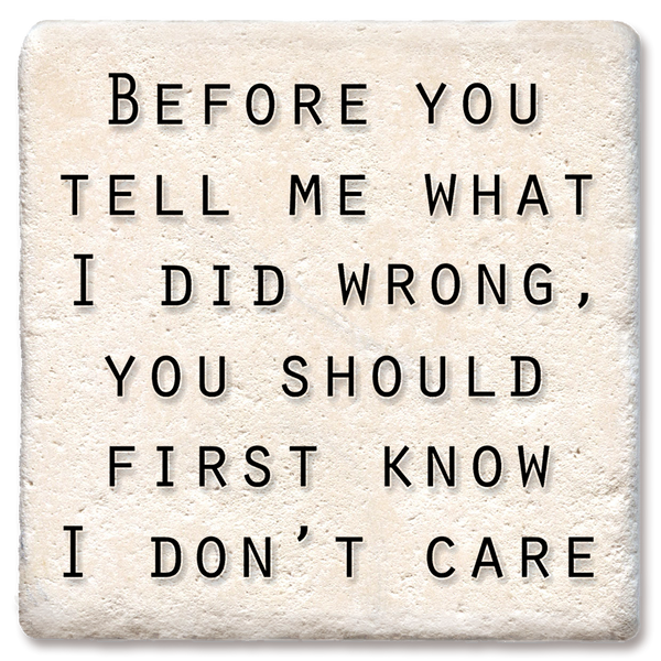 Drink Coaster Before You Tell Me What I Did Wrong 4"