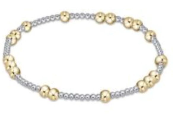 Classic Mixed Metal Pattern Bracelets