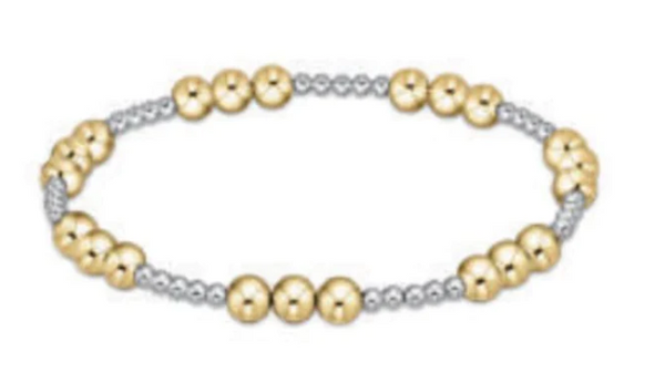 Classic Mixed Metal Pattern Bracelets