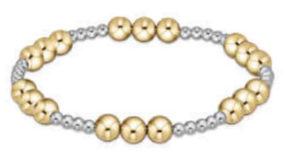 Classic Mixed Metal Pattern Bracelets