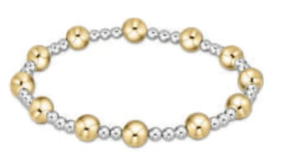 Classic Mixed Metal Pattern Bracelets