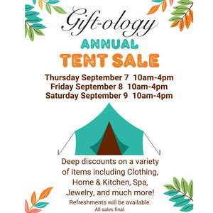 Annual Tent Sale! Sept 7, 8, 9