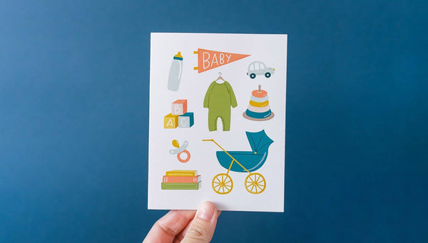 Baby Illustrations Greeting Card