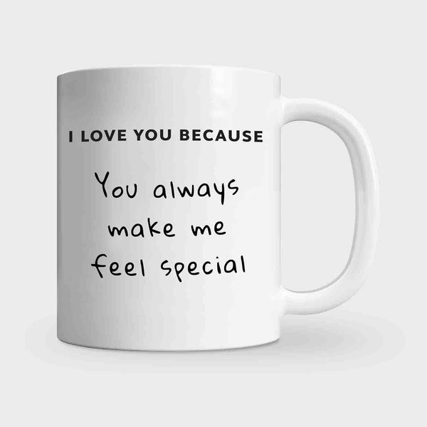 I Love You Because Mug + Pen | Personalized Gift Set