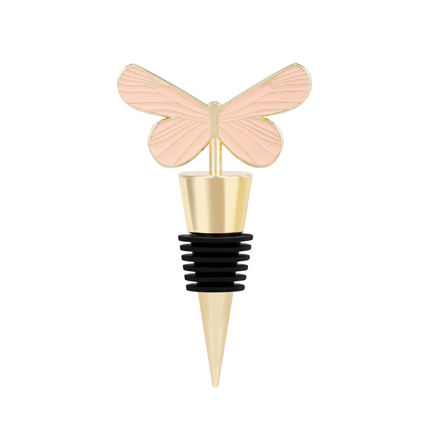 Pink & Gold Butterfly Bottle Stopper