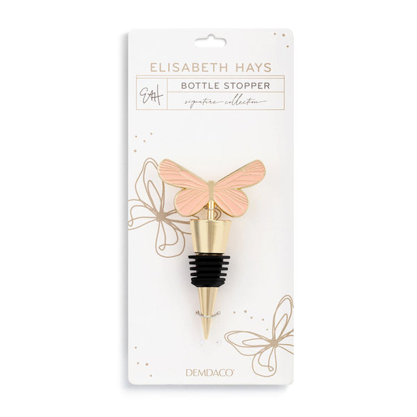 Pink & Gold Butterfly Bottle Stopper