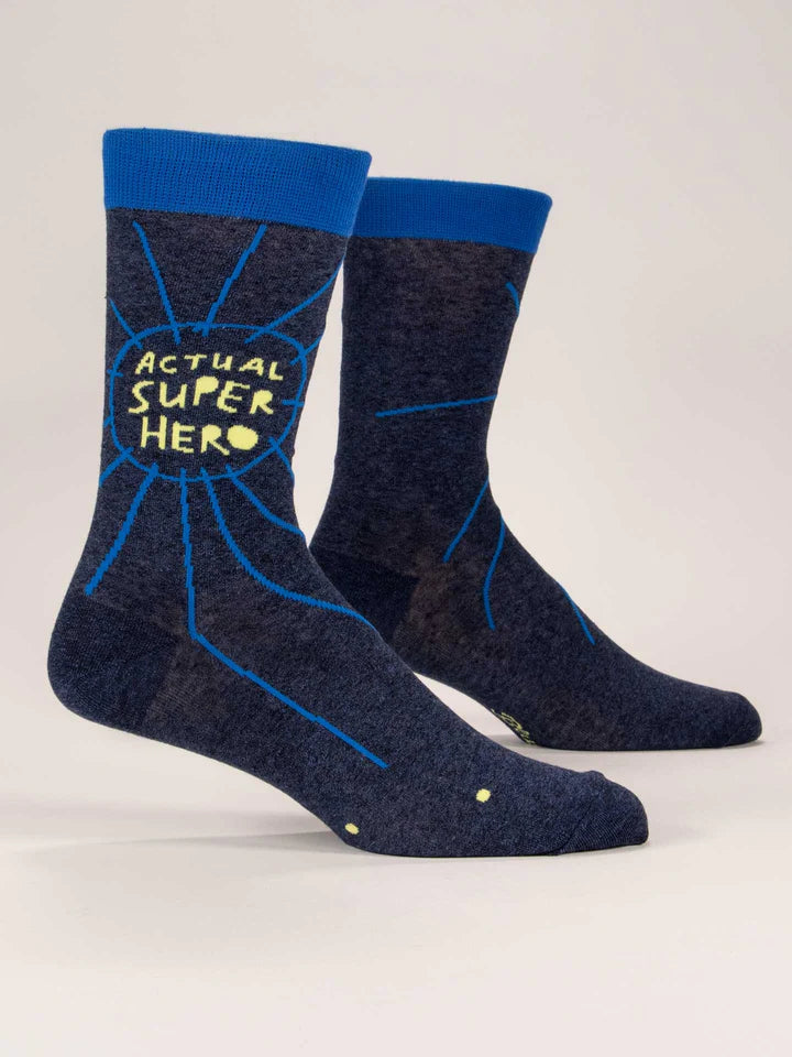 Crew Socks Men Actual Superhero