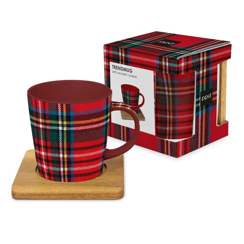 Plaid w/ Coaster Gift-Boxed Mug