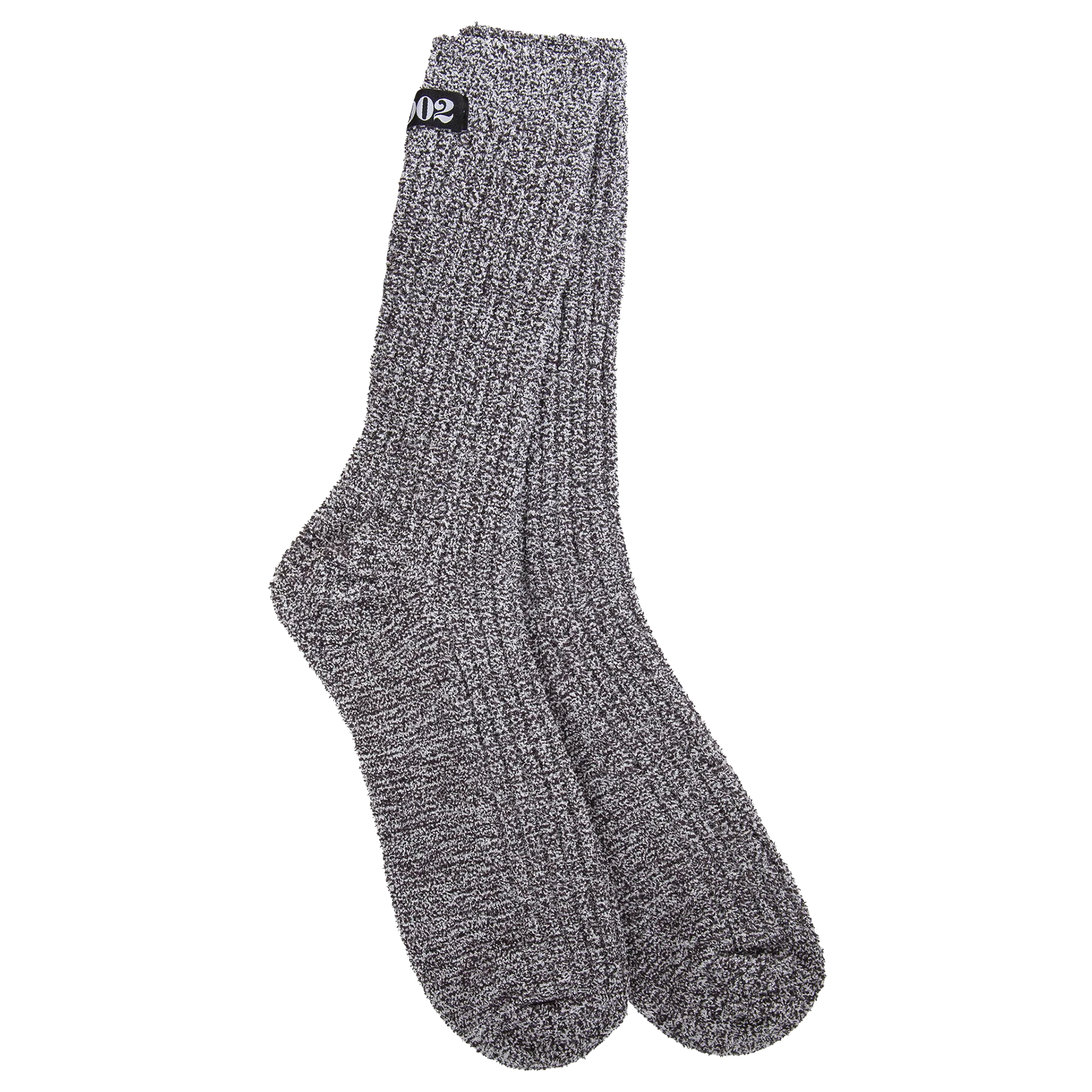 1902 Express Cozy Crew Heathered Black/White Socks