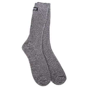 1902 Express Cozy Crew Heathered Black/White Socks