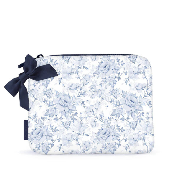 Something Navy Bow Crinkle Makeup Bag