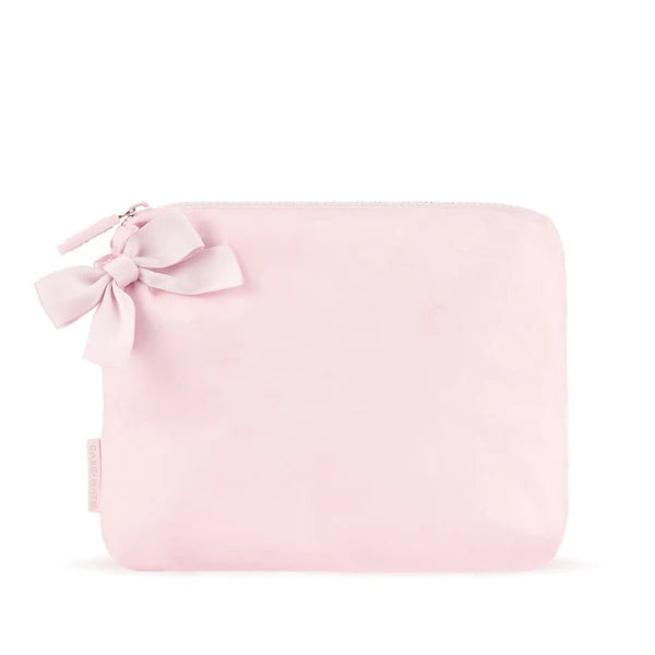 Ballet Pink Bow Crinkle Makeup Bag
