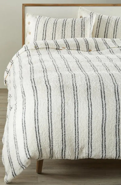 Duvet cover Pearl/Graphite w/ shams full/queen