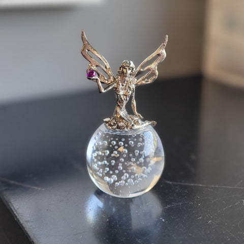 Fairy with Crystal Ball Figurine 4.5"