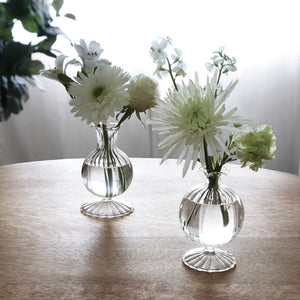 Cambridge Louise 5" Bud Vase Glass Set of 2 Clear