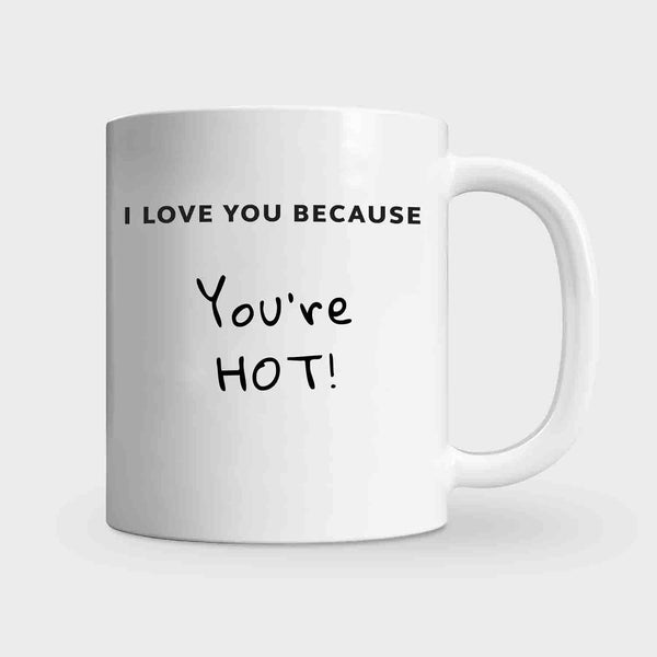 I Love You Because Mug + Pen | Personalized Gift Set