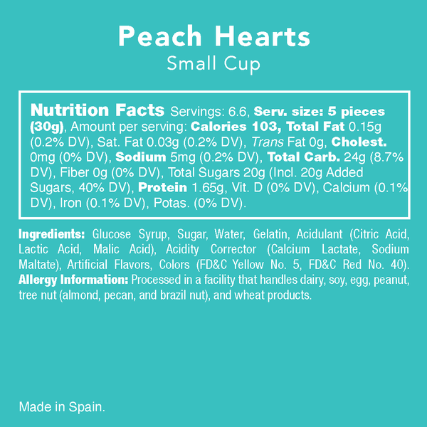 Peach Heart Gummies 7oz