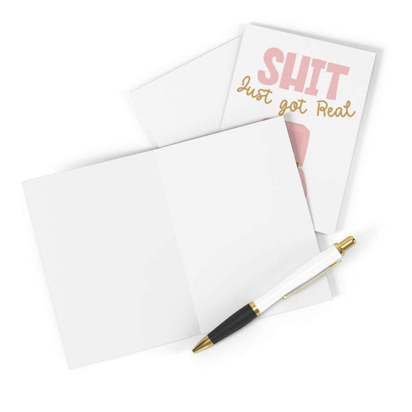 Just Got Real Funny Engagement Card - Bride Wedding Card