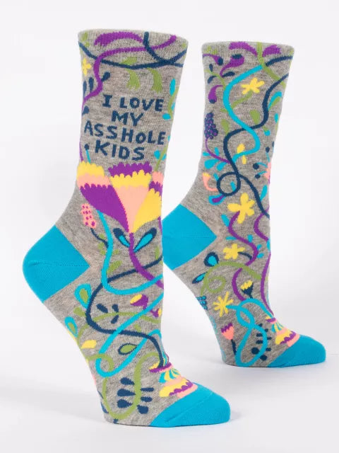 Crew Socks Women - I Love My Asshole Kids