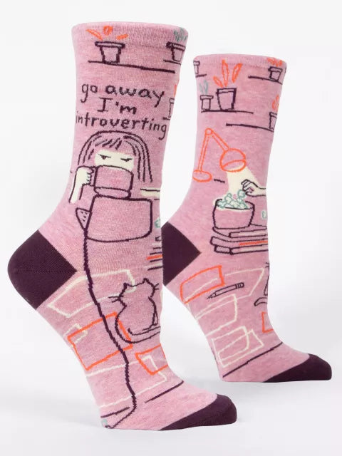 Crew Socks Women - Go Away I'm Introverting