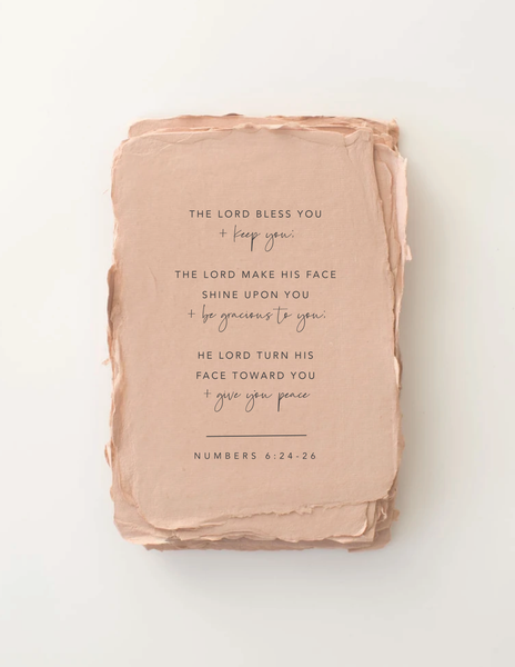 "Lord Bless You & Keep You" Religious Greeting Card Blank Inside.