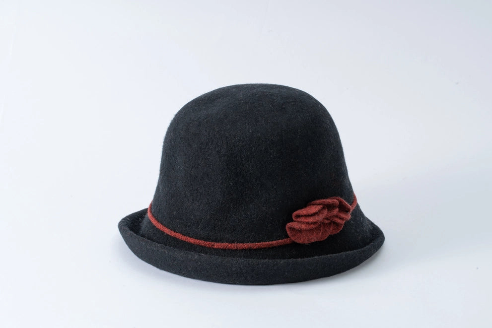 Australian Wool Cloche - Black