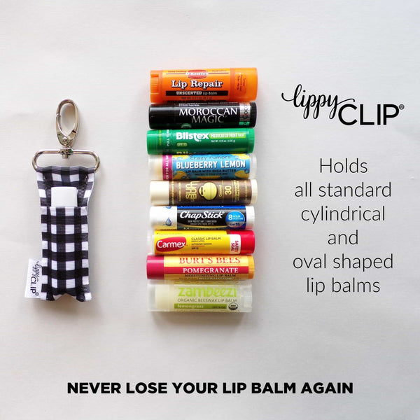 Teal Floral LippyClip® Lip Balm Holder