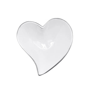 White Small Heart Bowl 7x6.5