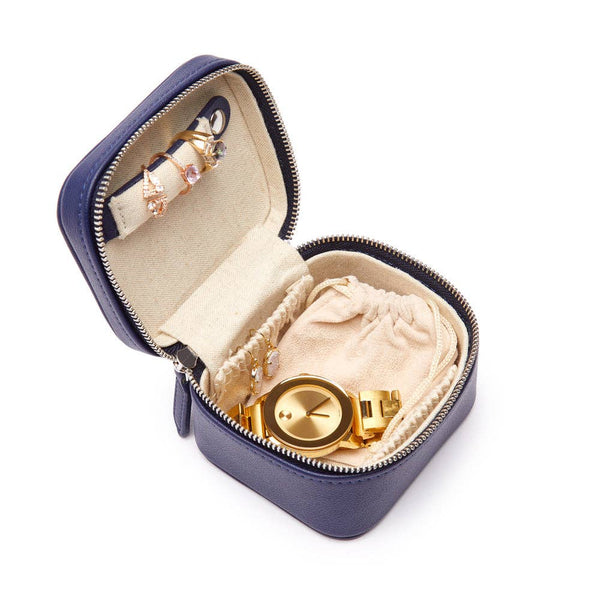 Croft Avenue Luna Petite Jewelry Case: Navy-3040
