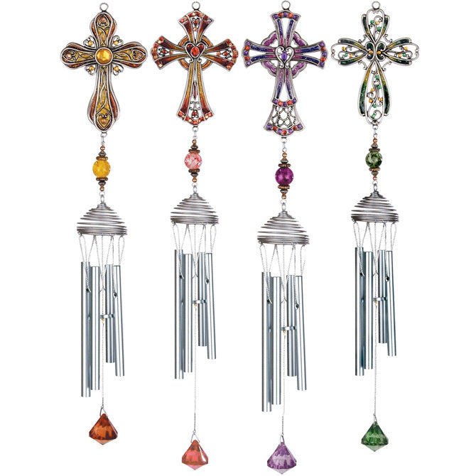 Pewterworks™ Crosses Wind Chimes 26