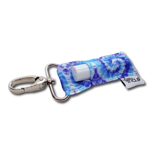 Blue Tie Dye LippyClip Lip Balm Holder