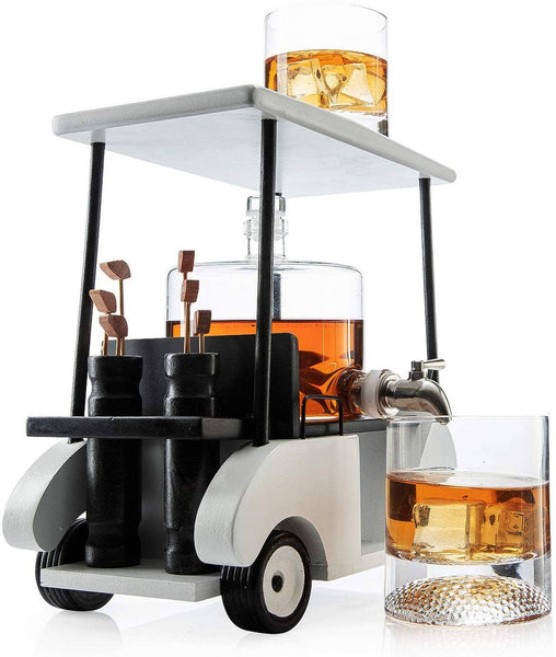 Golf Cart Whiskey Decanter & Ball Glasses