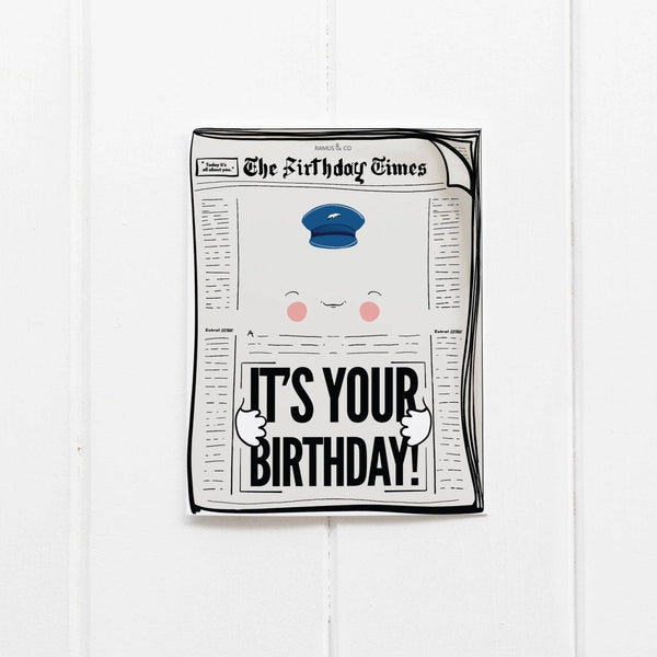 It's Your Birthday Newspaper Greeting Card