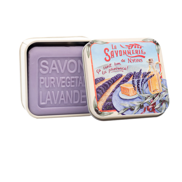 French Lavender Bar Soap in Tin Gift Box 3.5oz