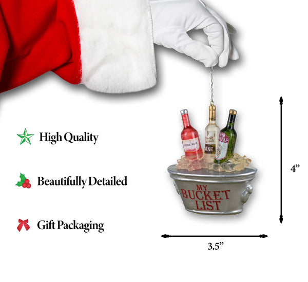 North Star Christmas | Alcohol Bucket List Glass Ornament