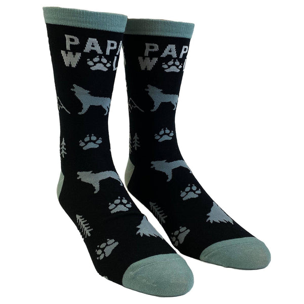 Mens Papa Wolf Socks : Mens (9-11) / Black