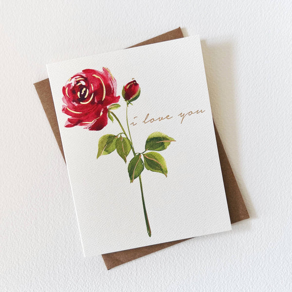 Red Rose Love Card