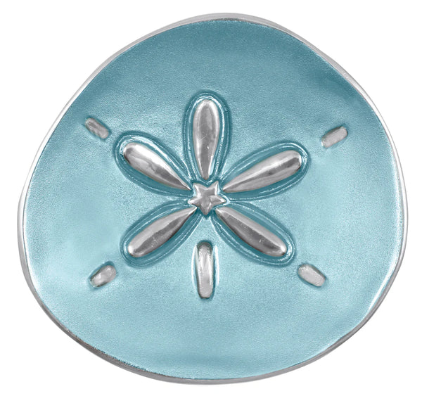 Aqua Sand Dollar Canape Plate