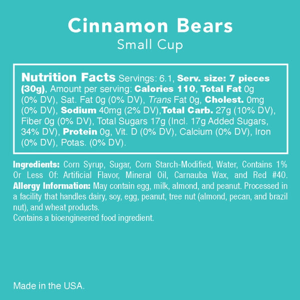 Cinnamon Gummy Bears 6oz
