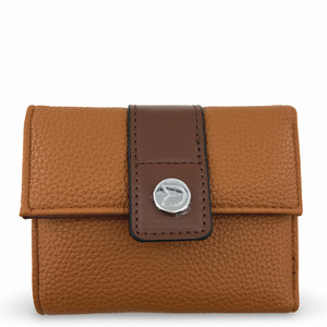 Vegan Leather Wallet with ID & Coin Holder Light Brown