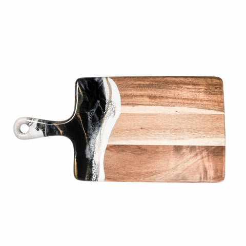 Medium Acacia Cheese Board with Handle 8x16 Onyx